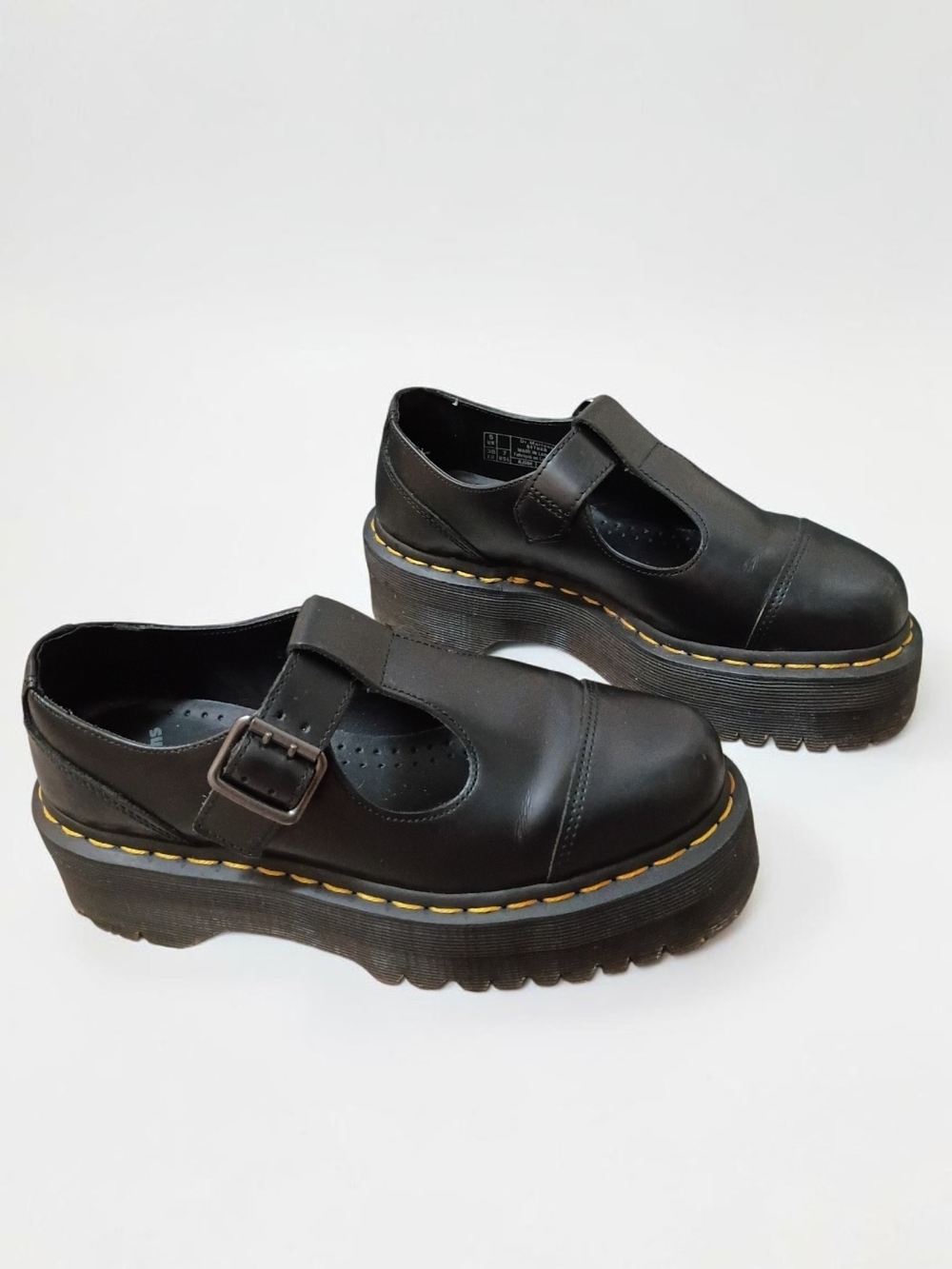 Dr. Martens Bethan Platform Black Leather Mary Janes